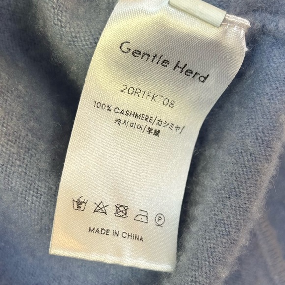 100% Cashmere Boatneck Sweater (Dusty Blue) - Gentle Herd xl - Picture 8 of 15